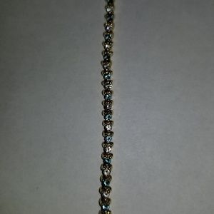 Gemstone and gold bracelet